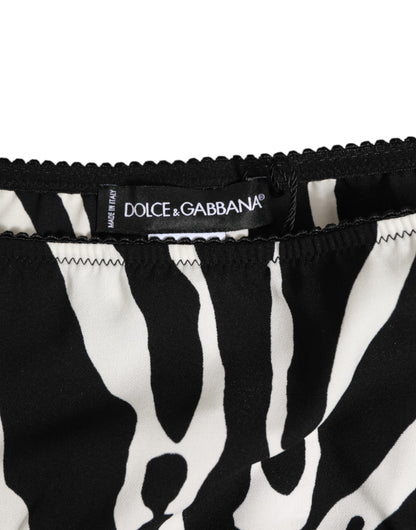 Dolce &amp; Gabbana – Slip mit Zebra-Print in Schwarz und Weiß