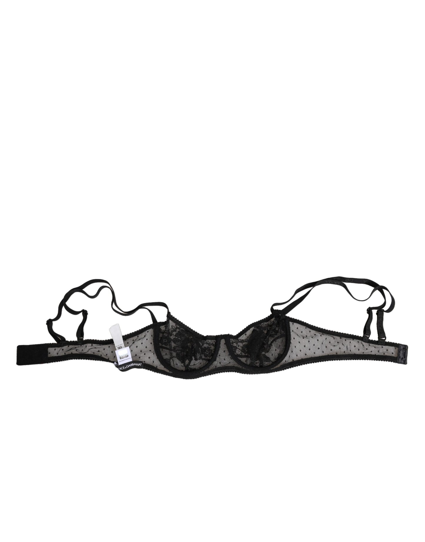 Dolce &amp; Gabbana – Balconette-BH mit Bügel und Blumenmuster in Schwarz