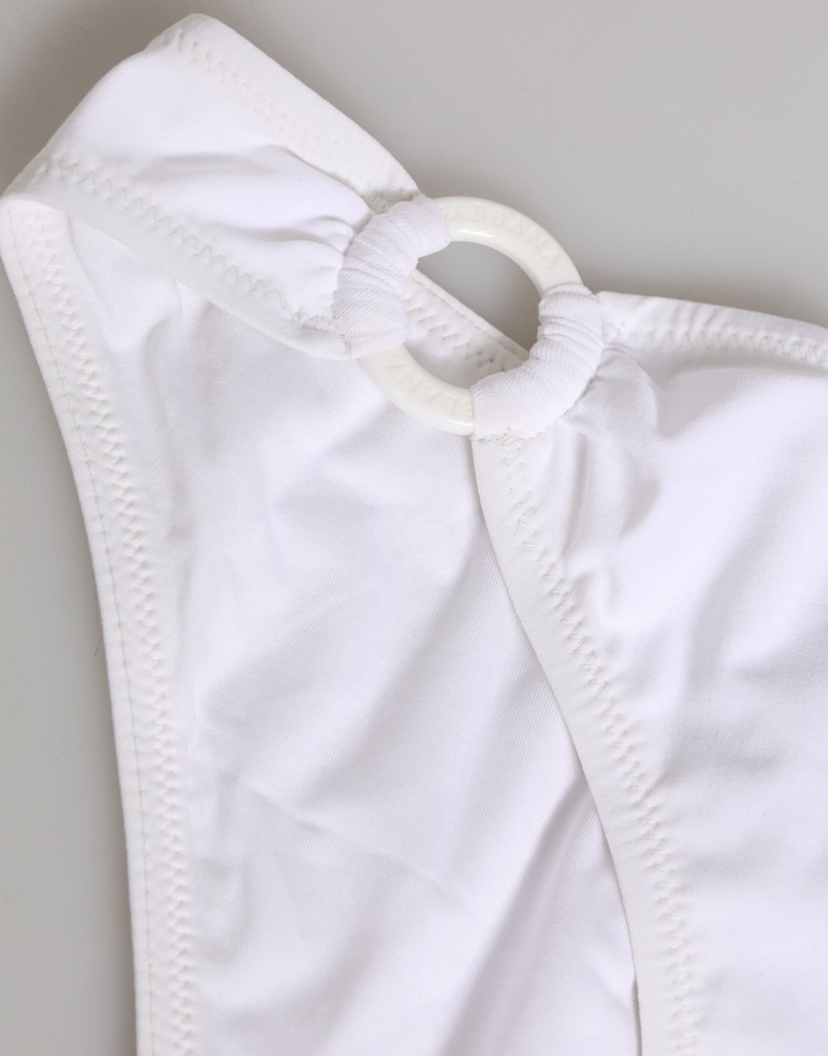 Dolce &amp; Gabbana – Weißer Badeanzug mit Logo, 2-teilig, Oberteil und Unterteil