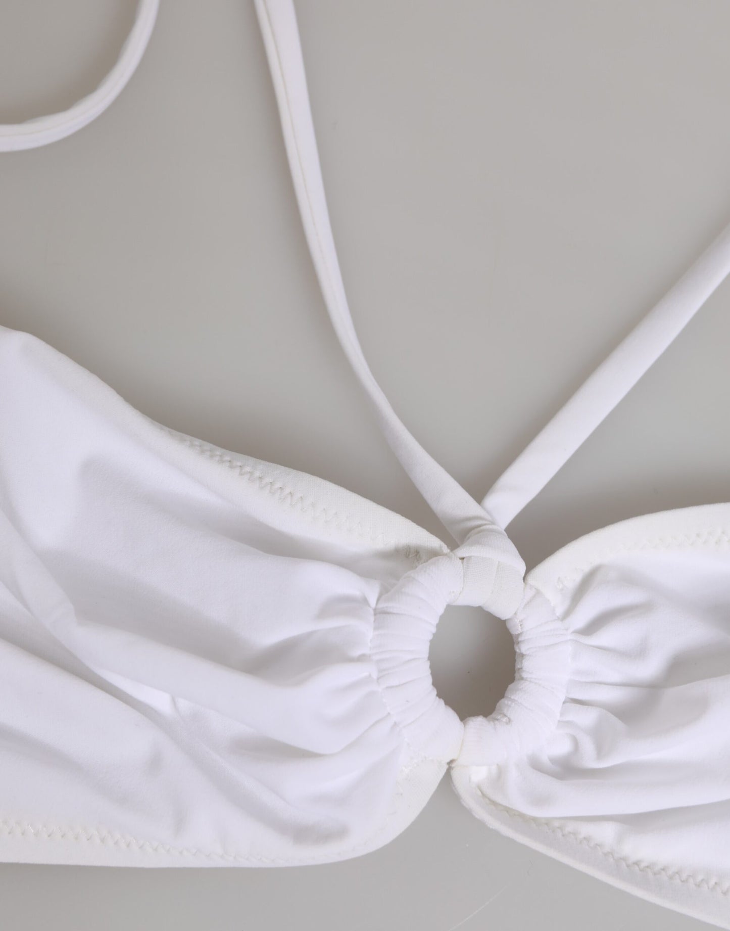 Dolce &amp; Gabbana – Weißer Badeanzug mit Logo, 2-teilig, Oberteil und Unterteil