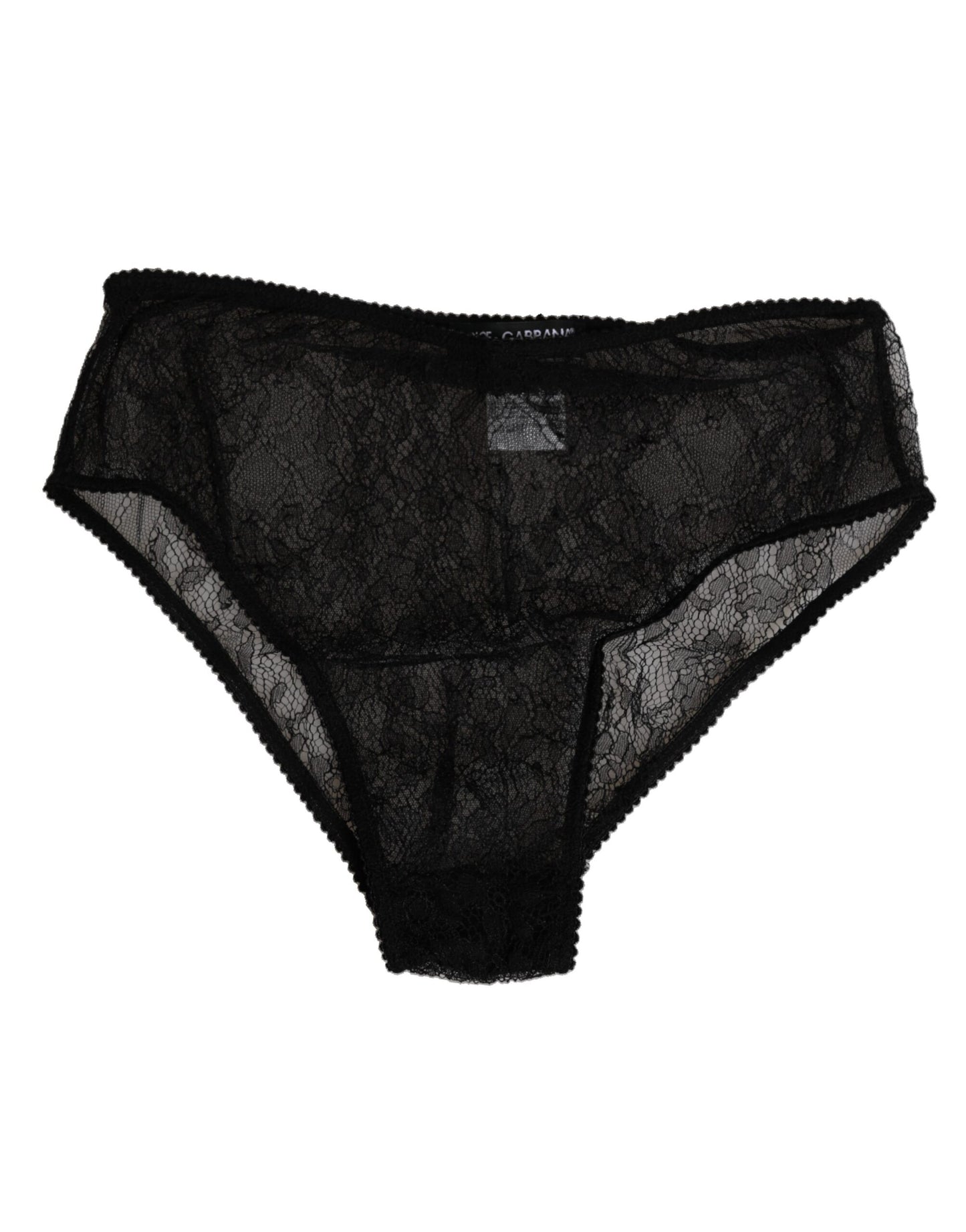 Dolce &amp; Gabbana – Schwarze Nylon-Stretch-Höschen mit hoher Taille