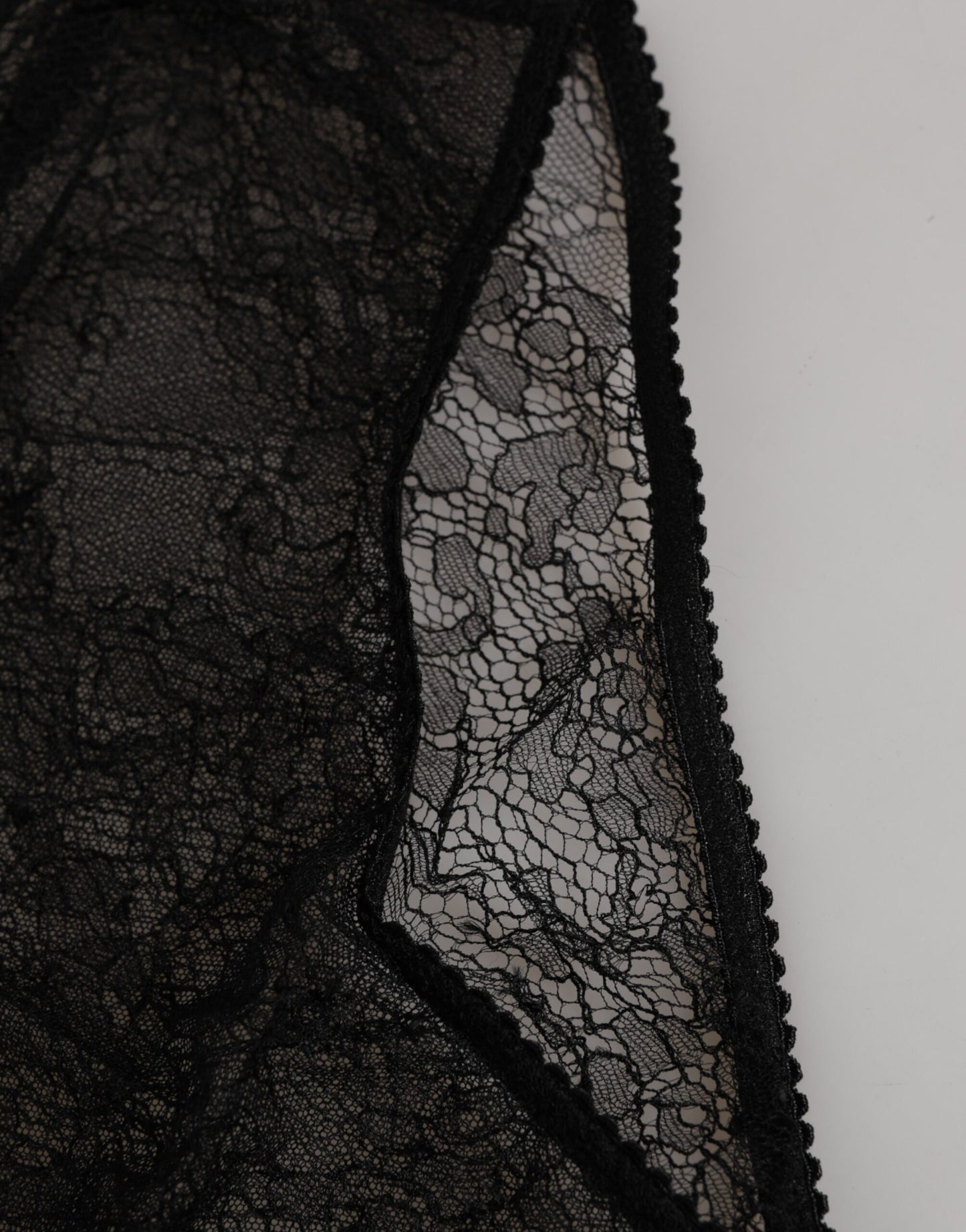 Dolce &amp; Gabbana – Schwarze Nylon-Stretch-Höschen mit hoher Taille