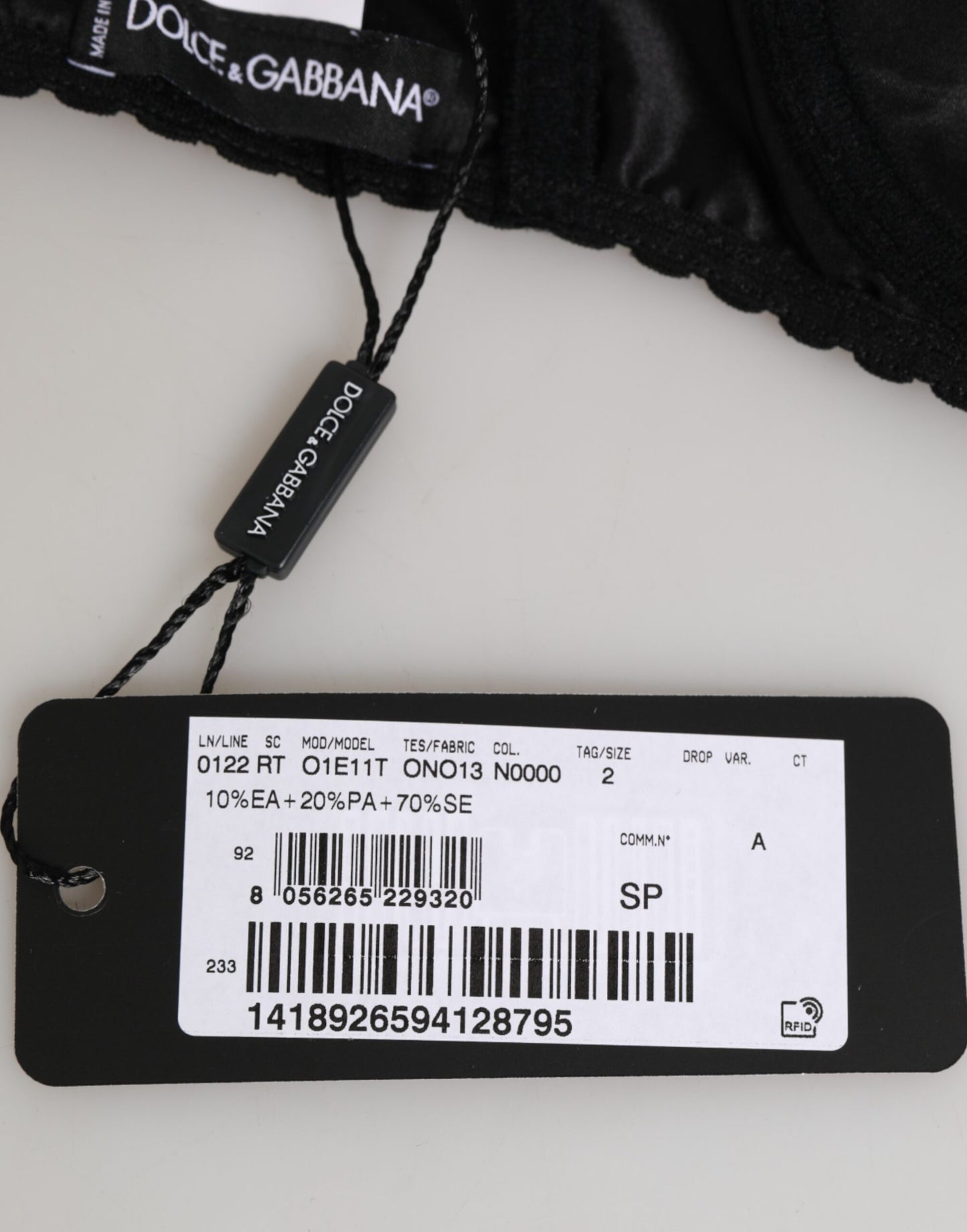 Dolce &amp; Gabbana – Balconette-BH aus schwarzer Seide mit Bügeln