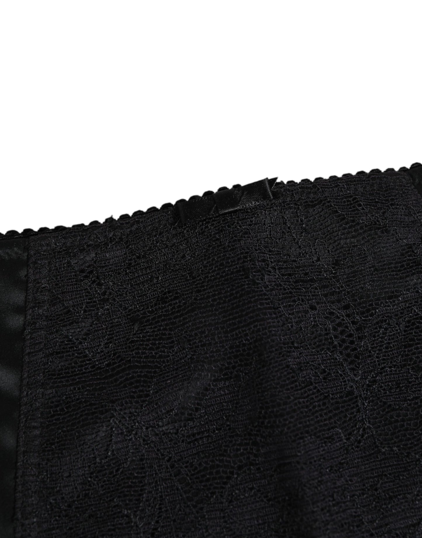 Dolce &amp; Gabbana – Schwarze Stretch-Slip-Radsportunterwäsche aus Seide für Damen