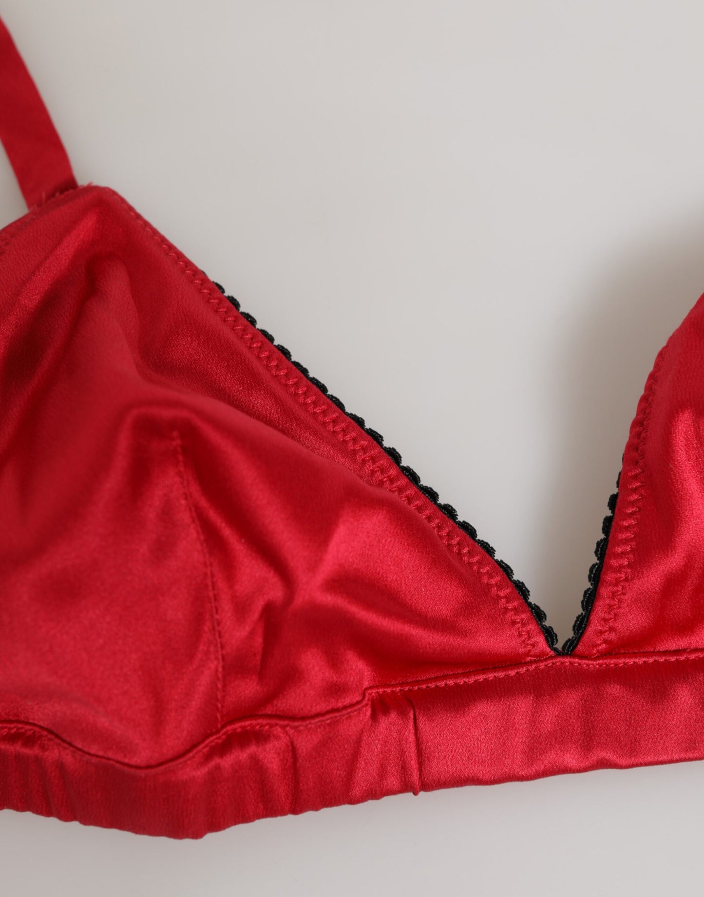 Dolce &amp; Gabbana – Triangel-Unterhose aus weichem Seidensatin in Rot