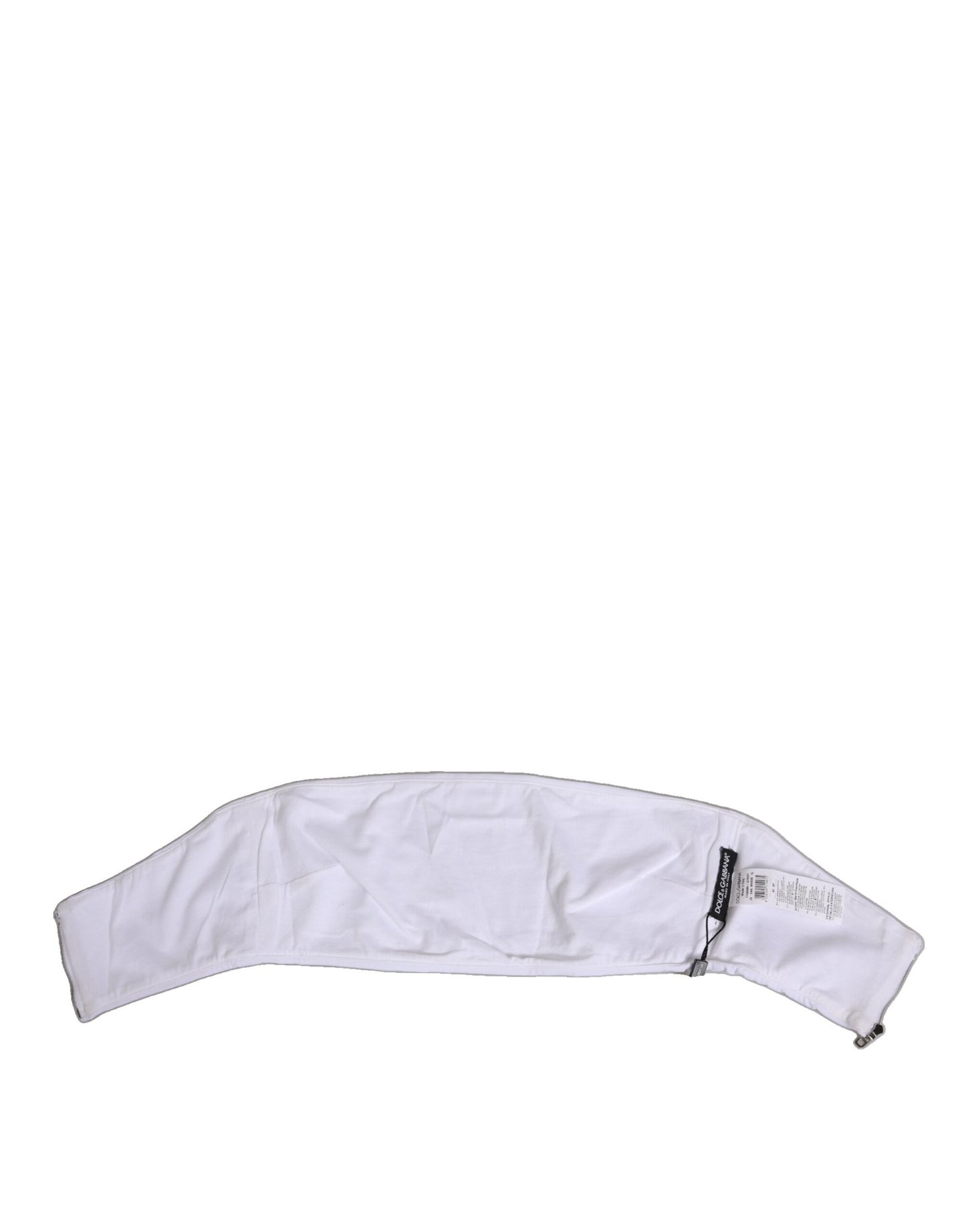 Dolce &amp; Gabbana – Trägerloses Korsett-Top aus weißem Nylon