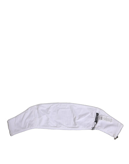 Dolce &amp; Gabbana – Trägerloses Korsett-Top aus weißem Nylon