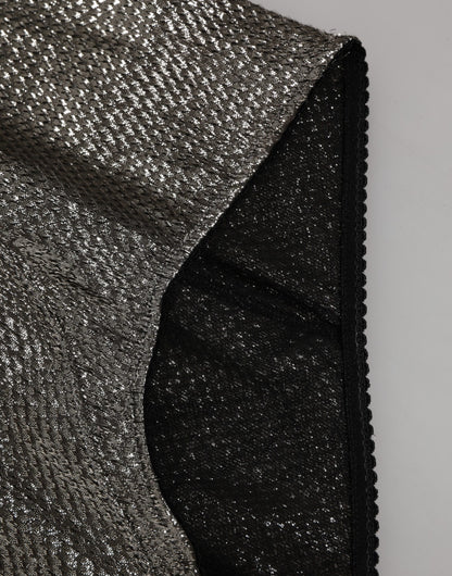 Dolce &amp; Gabbana – Slip-Miederhose aus Stretch-Seide in Grau