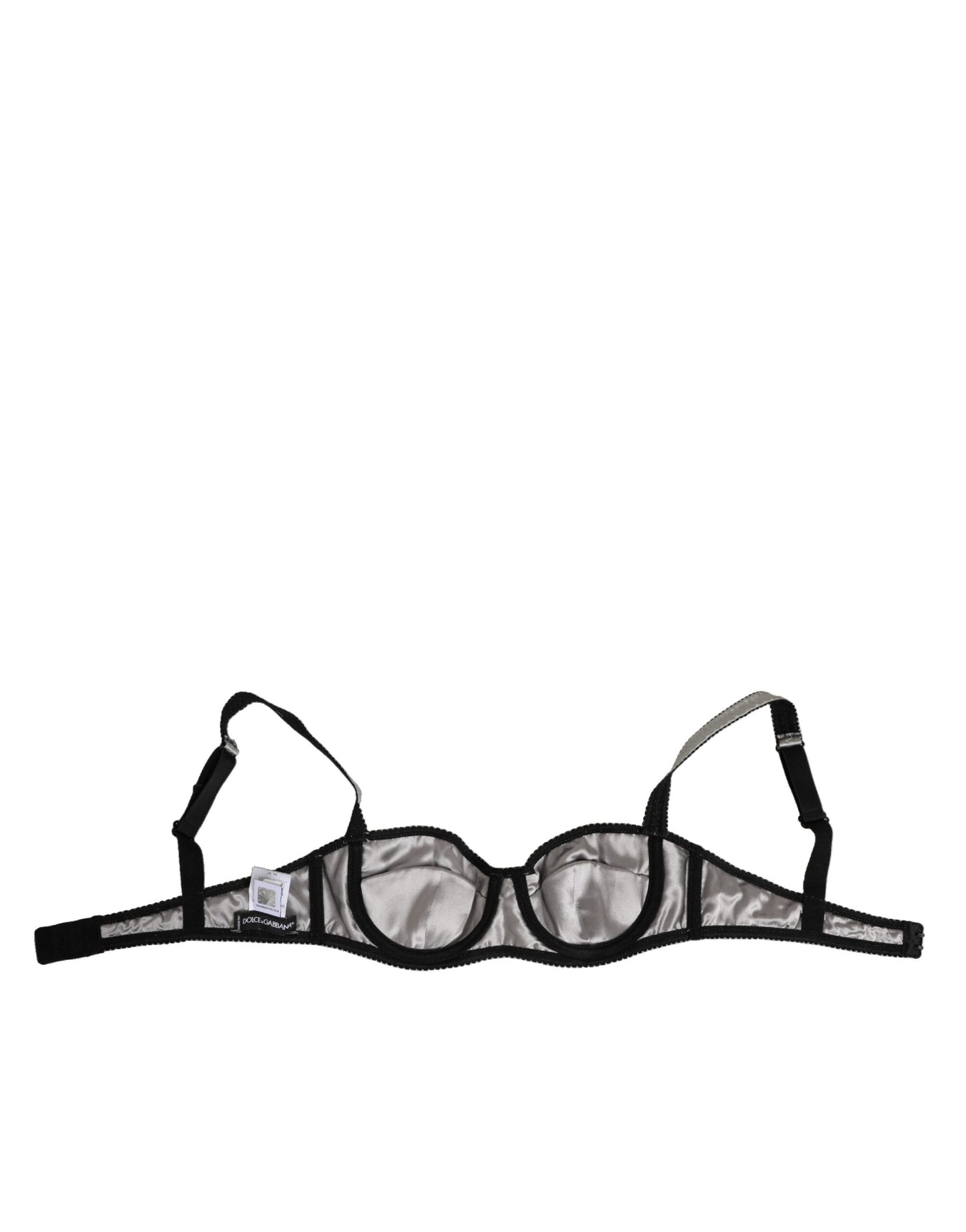 Dolce &amp; Gabbana Graue Acetat-Stretch-Balconcino-BH-Unterwäsche