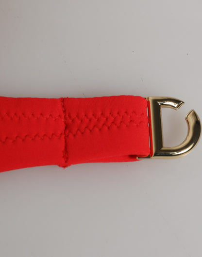 Dolce &amp; Gabbana – Roter Nylon-Badeanzug, 2-teilig, Oberteil und Unterteil