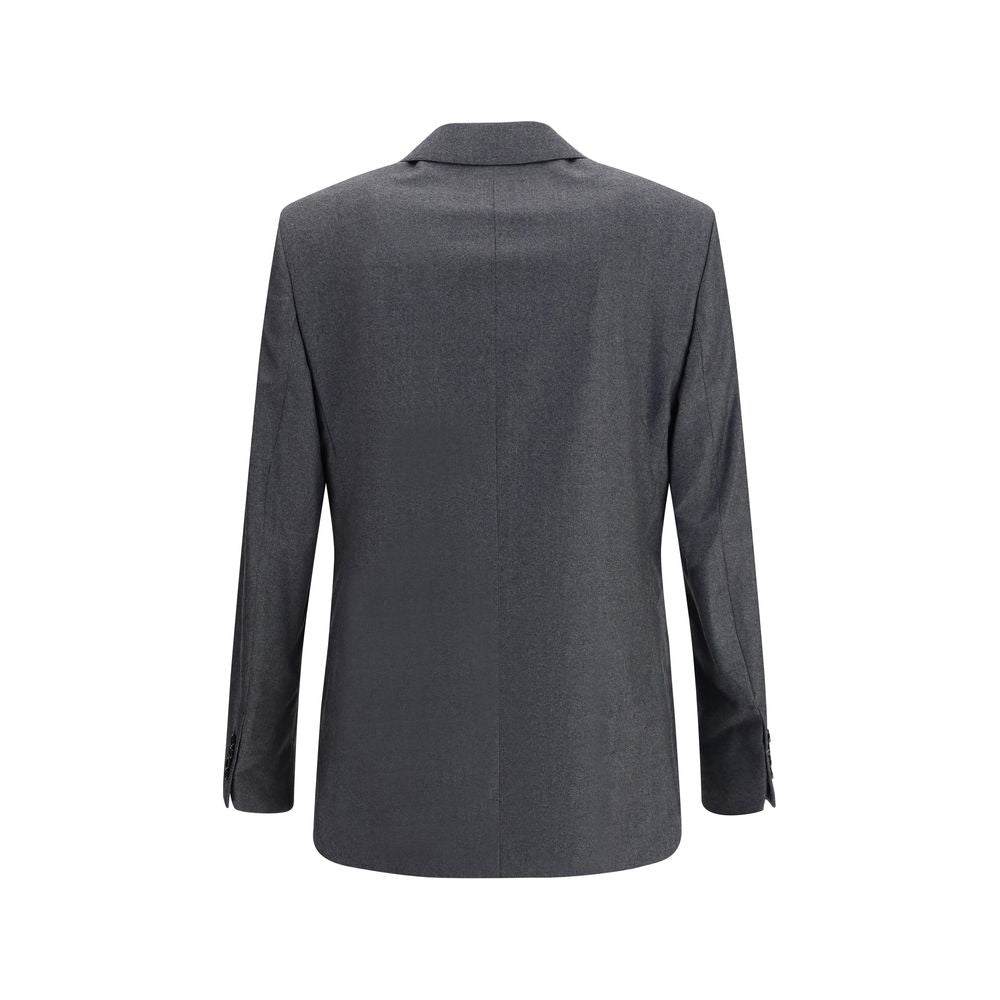 Ami Paris Grauer Blazer aus Fleecewolle