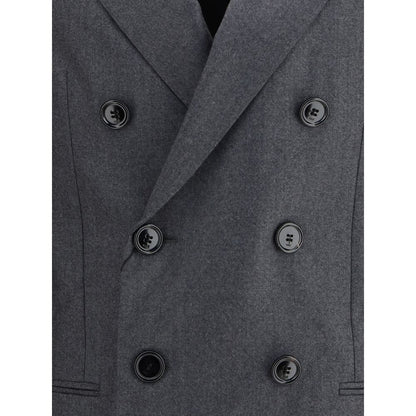 Ami Paris Grauer Blazer aus Fleecewolle