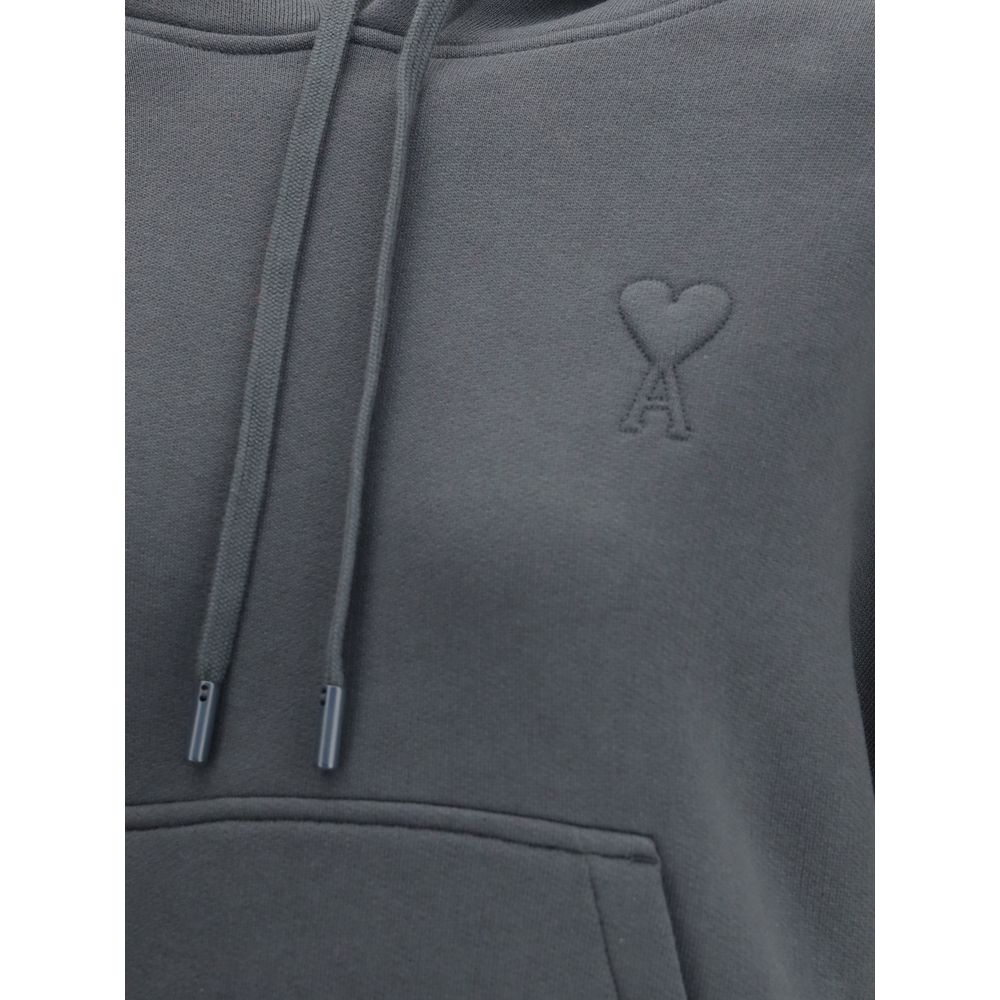 Ami Paris Gray Cotton Sweatshirt