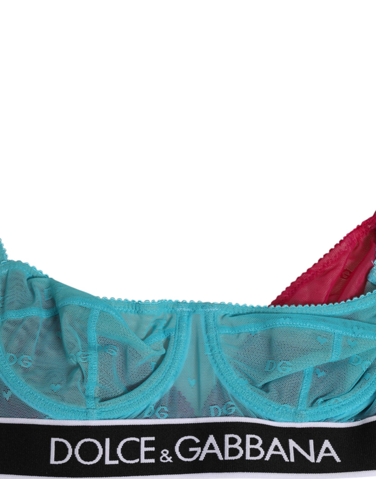 Dolce &amp; Gabbana, Blauer Balconnet-BH aus Nylon mit weichen Körbchen