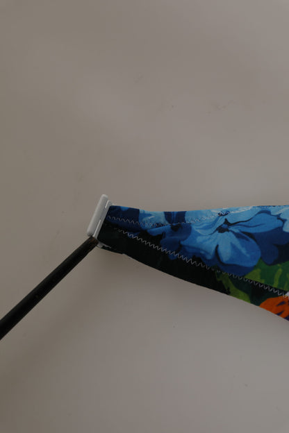 Dolce &amp; Gabbana – Weißer Badeanzug mit Blumenmuster, 2-teilig, Oberteil und Unterteil