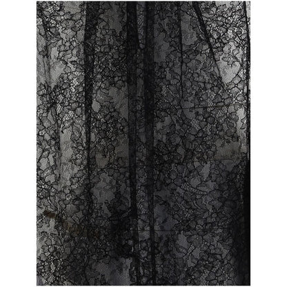 Ärmelloses schwarzes Spitzentop von Alexander McQueen