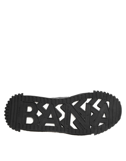 Dolce &amp; Gabbana – Schwarze Low-Top-Sneaker „NS1“ mit Logo und Spitze