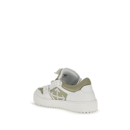 Off-White weiße Leder-Sneaker mit niedrigem Schaft