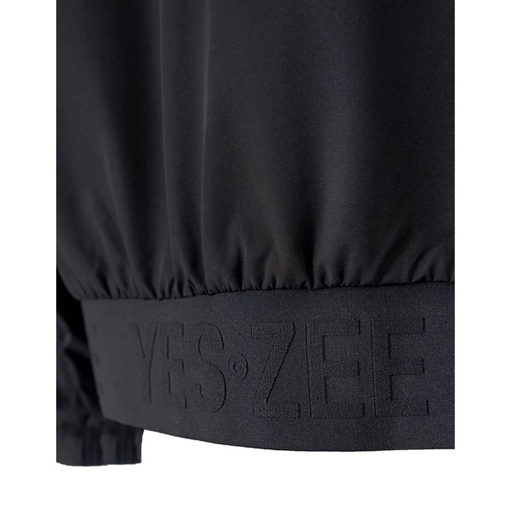 Yes Zee Schwarze Nylon-Herrenjacke