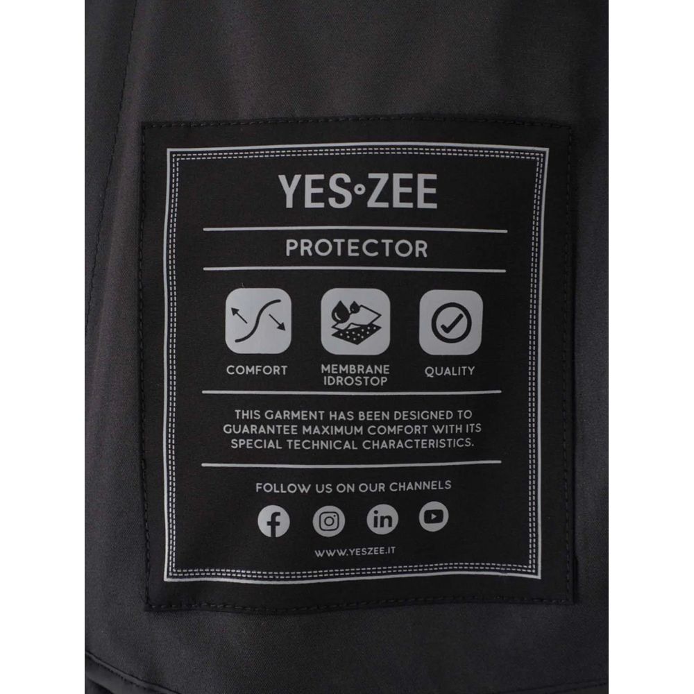Yes Zee Schwarze Nylon-Herrenjacke