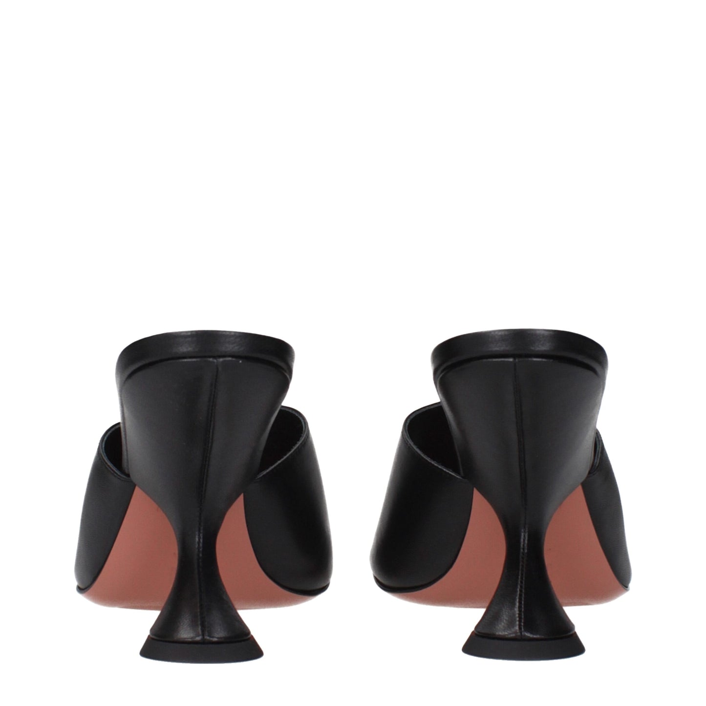 Amina Muaddi Sandalen mit Stiletto-Absatz aus schwarzem Leder