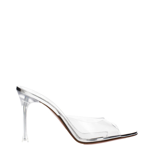 Amina Muaddi Transparente PVC-Stiletto-Sandalen
