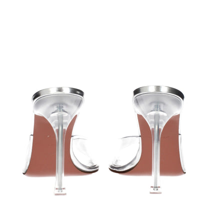 Amina Muaddi Transparent Pvc Stiletto Heel Sandals