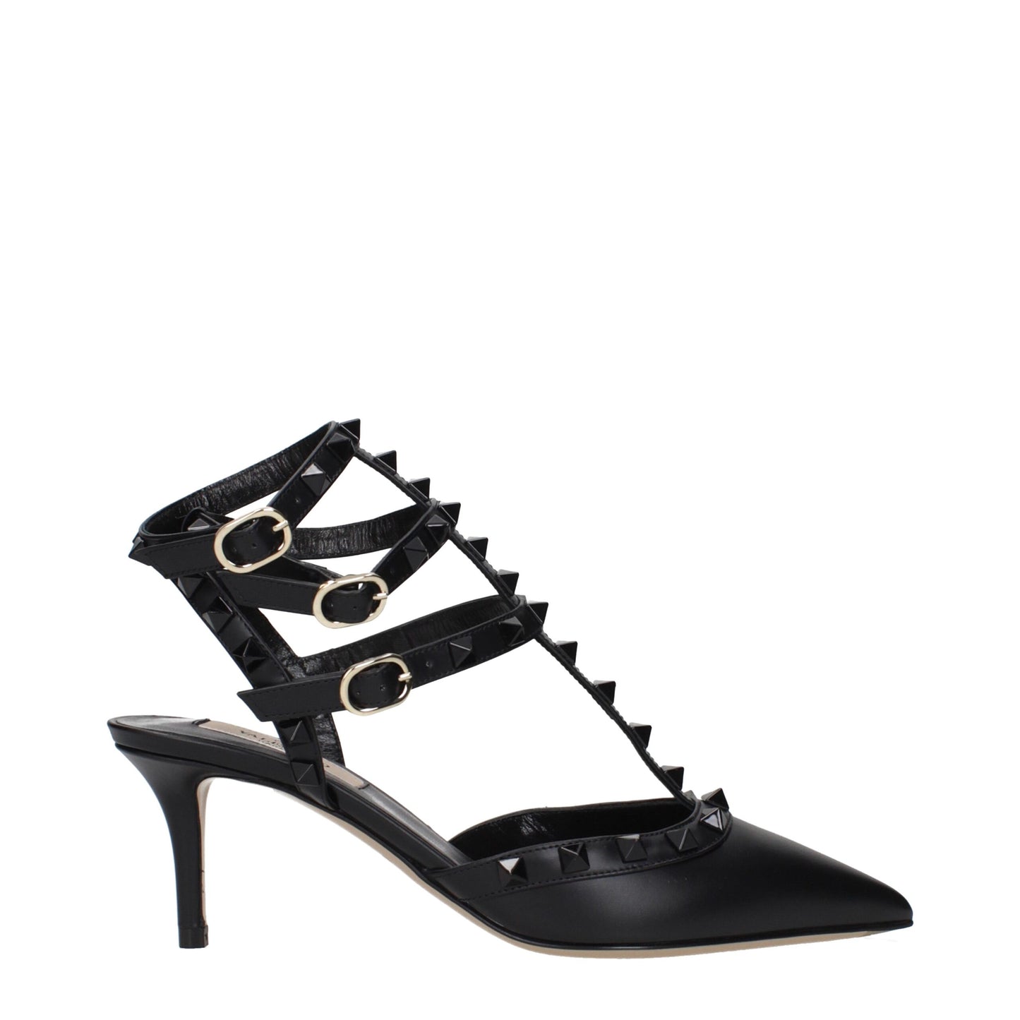 Valentino Garavani – Pumps mit mittelhohem Absatz aus schwarzem Leder