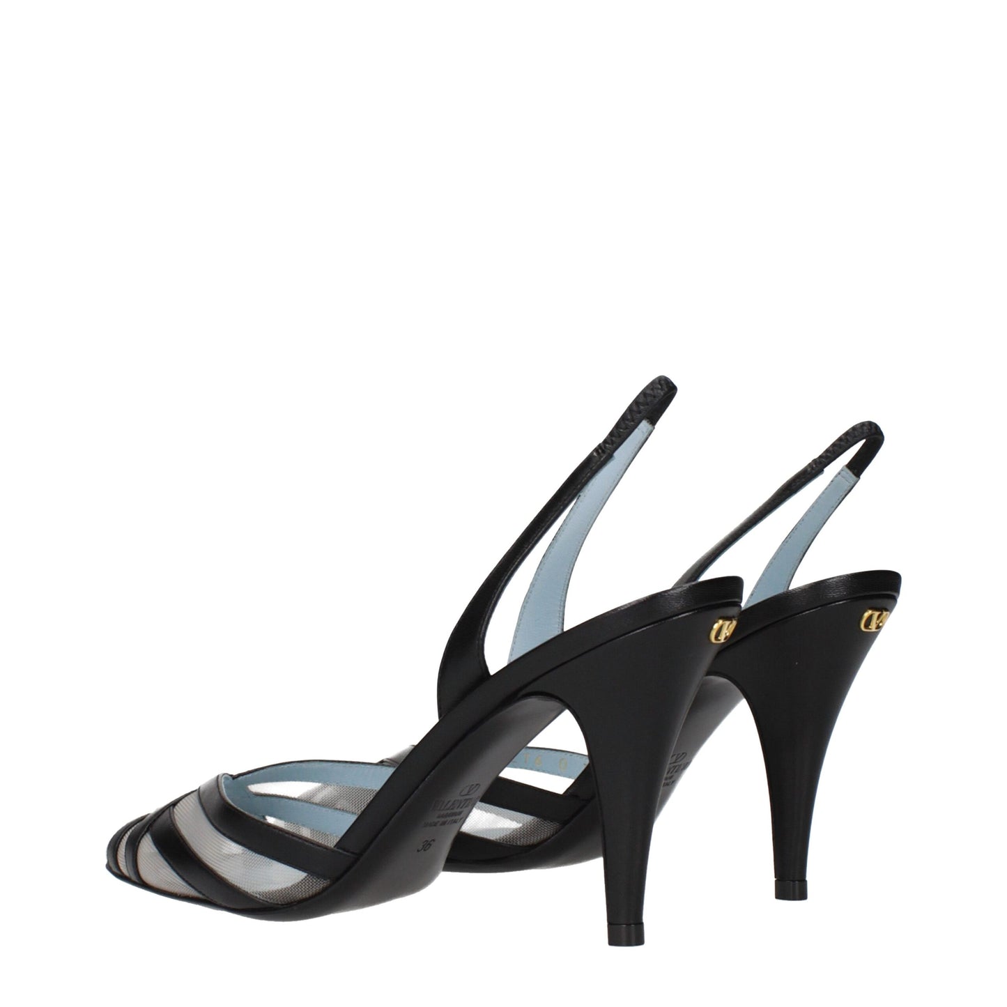 Valentino Garavani – Pumps aus schwarzem Leder mit hohem Absatz