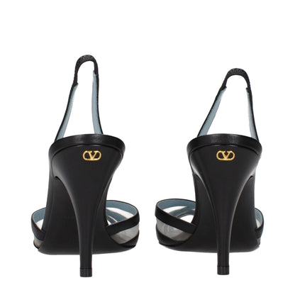 Valentino Garavani – Pumps aus schwarzem Leder mit hohem Absatz