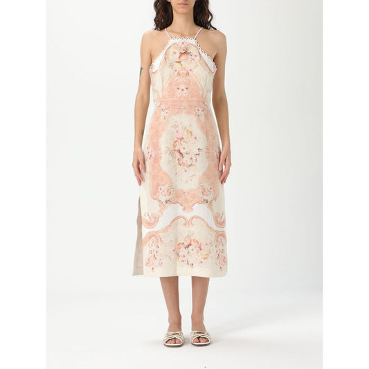 Twinset – Mehrfarbiges Leinenkleid