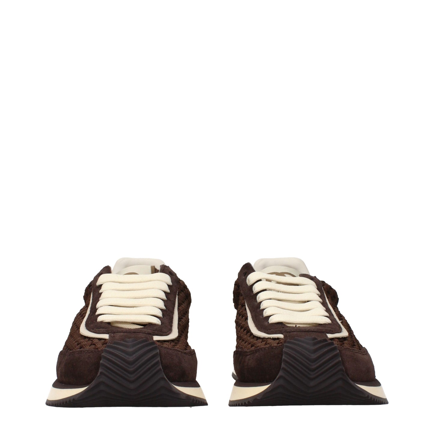 Dolce &amp; Gabbana Braune Stoff-Low-Tops