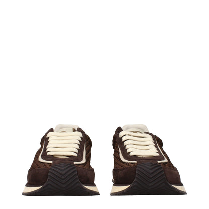 Dolce &amp; Gabbana Braune Stoff-Low-Tops