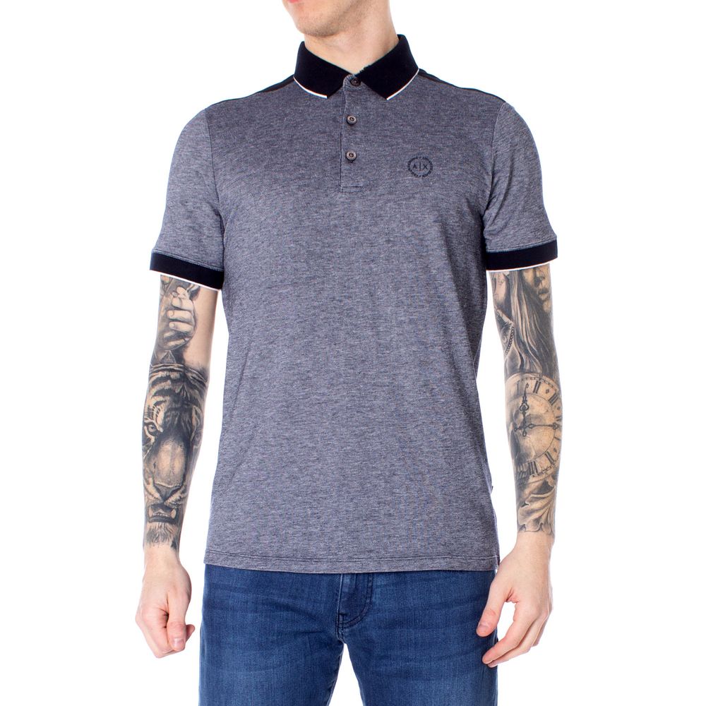 Armani Exchange Poloshirt aus Baumwolle, Blau