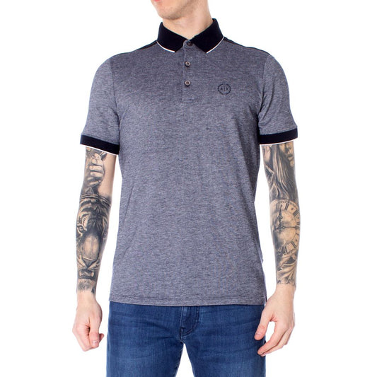 Armani Exchange Poloshirt aus Baumwolle, Blau