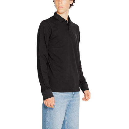Armani Exchange – Schwarzes Langarmshirt aus Baumwolle