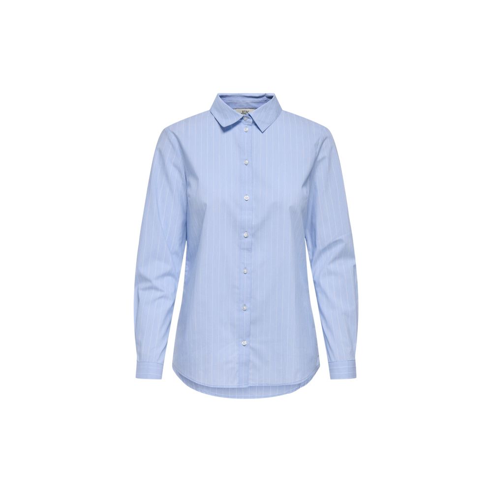 Jacqueline De Yong Blaue Baumwollbluse