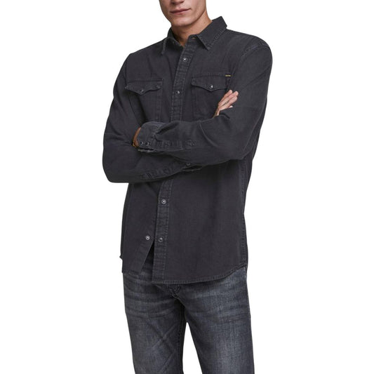 Jack Jones Schwarzes Jeanshemd