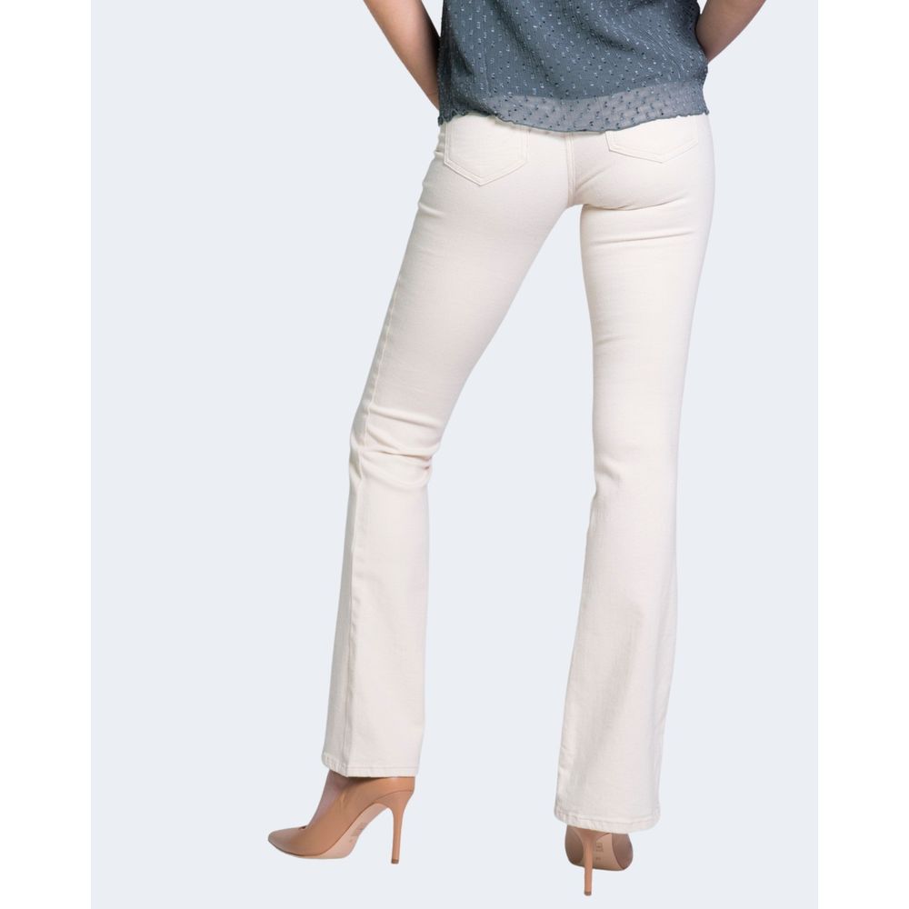 Only Cream Cotton Bootcut Jeans