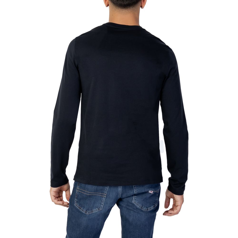 Armani Exchange – Blaues Langarmshirt aus Baumwolle