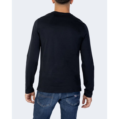 Armani Exchange – Blaues Langarmshirt aus Baumwolle