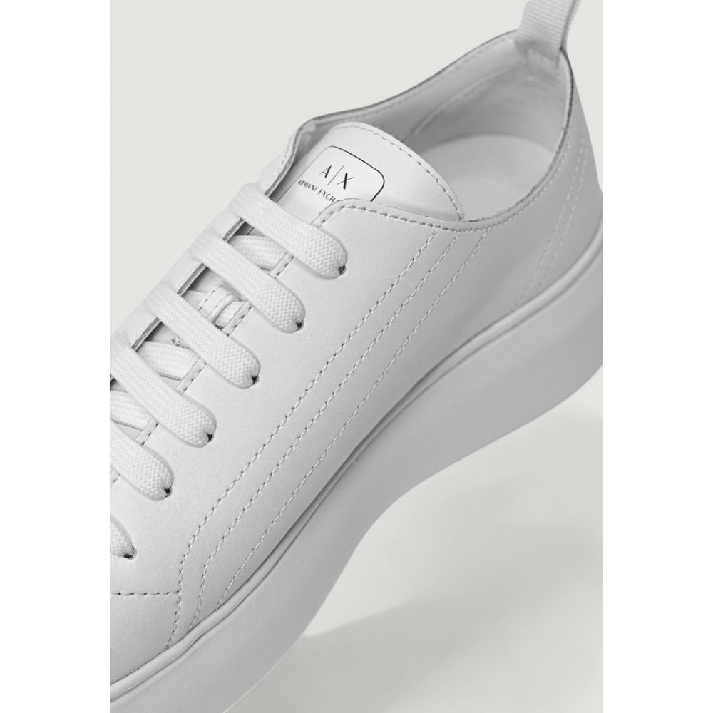 Armani Exchange – Weiße Ledersneaker
