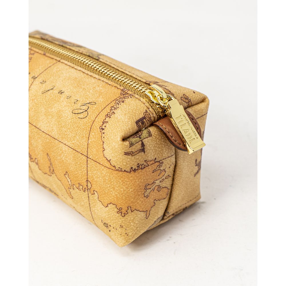 Alviero Martini Prima Classe Beige Baumwoll-Clutch