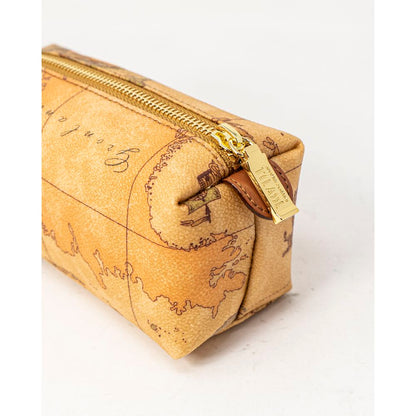 Alviero Martini Prima Classe Beige Baumwoll-Clutch