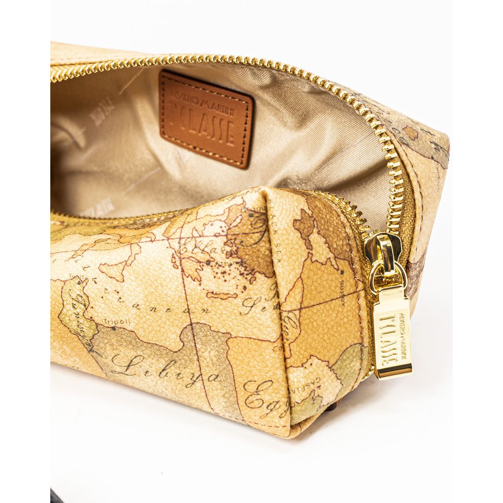 Alviero Martini Prima Classe Beige Baumwoll-Clutch