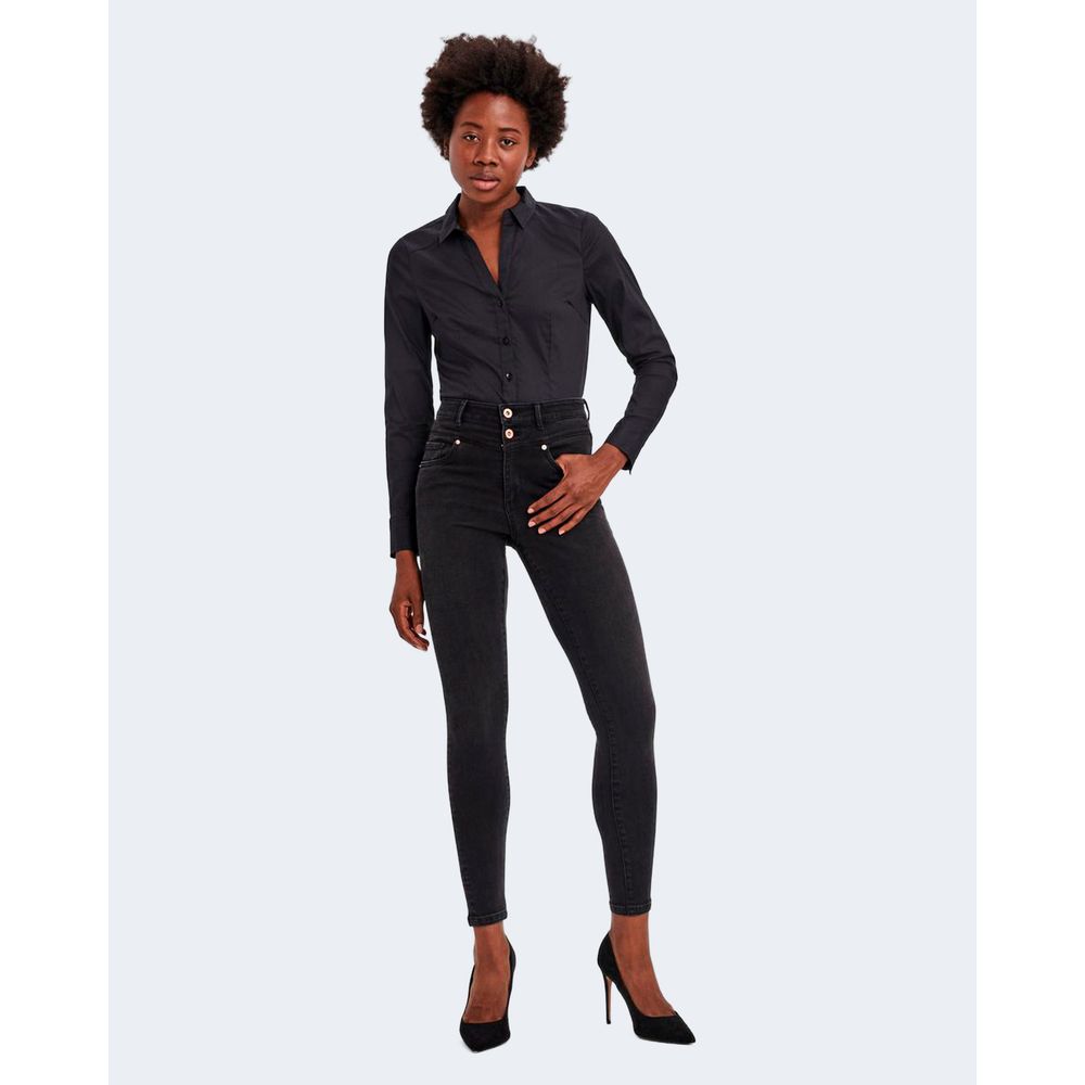 Vero Moda – Schwarzer Baumwoll-Body
