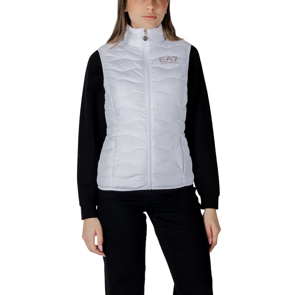 EA7 Emporio Armani – Weiße ärmellose Jacke aus Polyester