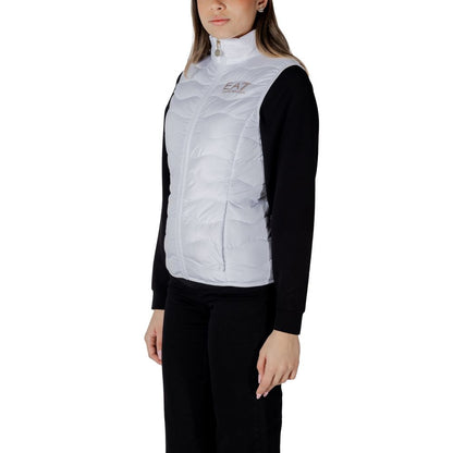 EA7 Emporio Armani – Weiße ärmellose Jacke aus Polyester