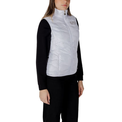 EA7 Emporio Armani – Weiße ärmellose Jacke aus Polyester