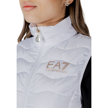 EA7 Emporio Armani – Weiße ärmellose Jacke aus Polyester